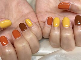 こっくり秋色ネイル