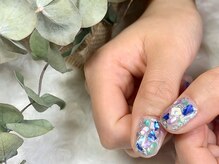 サロンドフォーエイチ(salon de 4H)/爽やかシェルネイル☆