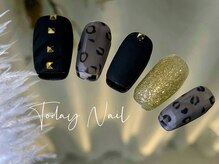 トゥデイ ネイル 新栄(Today Nail)/ヒョウ柄マット
