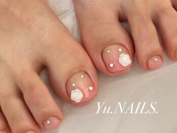 ユーネイルズ 恵比寿(Yu.NAILS.)/夏ネイル◎フットバラデザイン