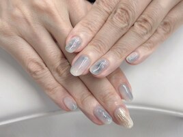 マーブルニュアンスブルーネイル