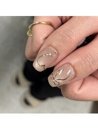 バレンタインネイル