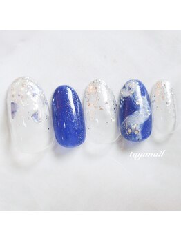 たゆ ネイル(たゆnail)/星空ニュアンスネイル
