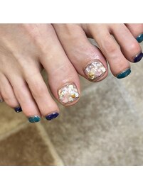 フット2カラ-×親指アート♪