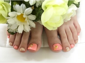 プルミエ ネイル(Premier Nail)/サーモンピンク＆ゴールド