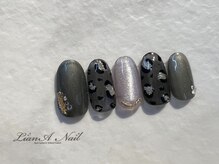リアーナネイル(LianA Nail)/ヒョウ柄×ブラック