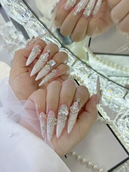 パピヨンネイル(Papillon nail)の写真/長さだし＆シンプル系が得意！早いのに仕上がりキレイなジェルネイルをお届け☆マグネットやワンホンも◎