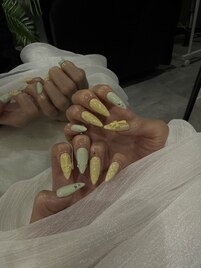 甘めパステル×クロムパーツ