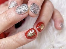 アトリエ チャミコ(Atelier Chamiko)/お年賀キラキラネイル