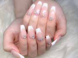 長さだし◆白フレンチネイル