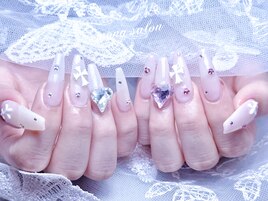 キラキラクロムパーツネイル