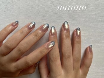 マンナネイル(manna nail)の写真/【高技術×design力】繊細でひと味違う!トレンドをMIXした上品ネイル＜ケア/オフ込 ニュアンス10本￥8500＞