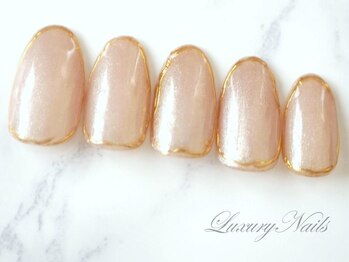 ラグジュアリーネイルズ カワグチ(Luxury Nails Kawaguchi)/囲みミラーネイル*