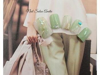 ネイルサロン アミティエ(Nail Salon Amitie)/綺麗めニュアンスfoot＊