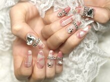 スーン(S∞N)/ふんわりチェックネイル