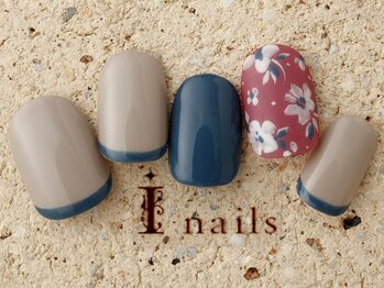 アイネイルズ 町田店(I nails)/くすみ北欧マットフラワー8980円