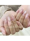 ピンクのニュアンスネイル