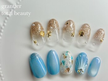 グランティア トータルビューティー(grantier total beauty)の写真/【初回オフ無料★定額デザイン¥6990/2時間やり放題(持込OK)¥9050】トレンドのワンホンや韓国ネイルも♪