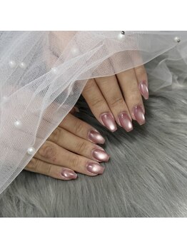 nail salon ELBI.の写真/《シンプルこその美フォルム》派手すぎずお洒落。肌馴染みの良いスキンカラーと上品な艶感で品格アップ♪