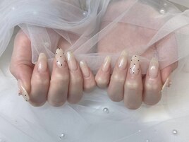 定額ネイル＋ラメ散らし