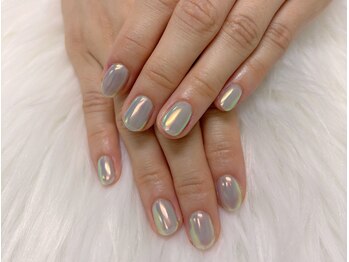 リラネイルサロン/オーロラ【ワンカラー+ミラ】