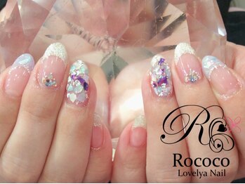 ラメフレンチネイル