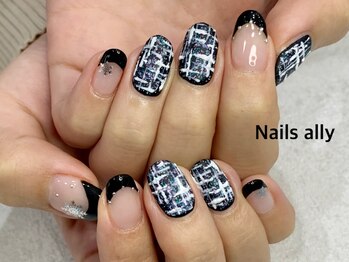 ネイルズアリー 立川店(Nails ally)/リアルツイード×雪の結晶×秋冬