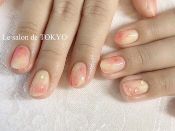 サロンド トウキョウ(Le salon de TOKYO)/大人気☆桃ネイル/しずくネイル