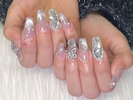 ★ガラスフレンチハートネイル★