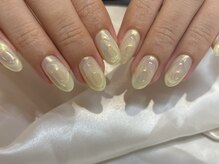 アース コアフュールボーテ 長野稲田店(EARTH coiffure beaute)/イエローオーロラネイル　7500円