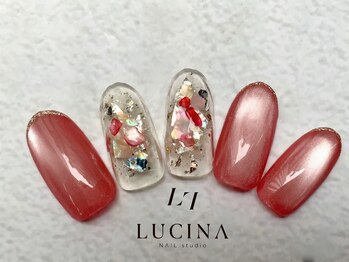 ネイルスタジオ ルキナ(LUCINA)/H-749コーラルマグネットネイル