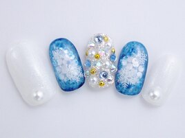 埋め尽くし結晶ブルー