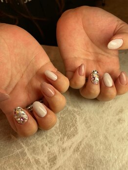 エステティックアンドネイル ローズ(ESTHETIC&NAIL Rose)/ワンカラー×ストーン