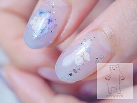 てるてる坊主＆紫陽花ネイル