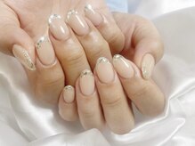 レアリゼ ネイル(Realiser nail)/ガラスシルバーフレンチ