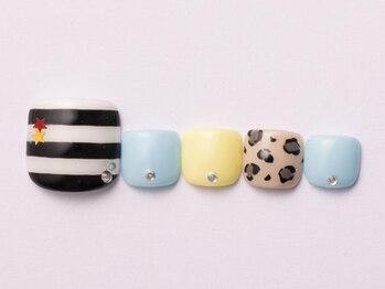 ジェミーネイル エビス(Jemiy nail ebisu)/レオパードボーダー10480yen