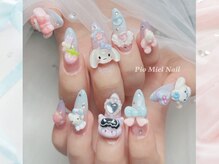 ピオミエルネイル 新宿(pio miel nail)/ゆめかわキャラ盛りネイル
