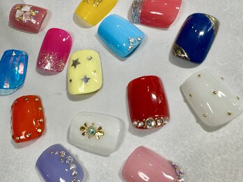 ミュウ(nail&eyelash salon Myu)の写真/【見えた瞬間かわいい】最旬フットネイル！！