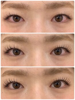 モアアンドモア(More&More)の写真/【最新技術LEDエクステ】下がりまつ毛・くせ毛まつ毛さん必見！目元のお悩みを改善しナチュラルに垢抜け☆