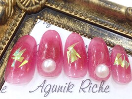 【りんご飴ネイル】