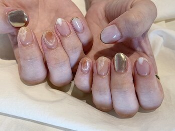 アンドココ 下北沢店(And & coco.)/もやもやニュアンスネイル