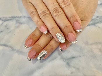 パールビューティーラッシュアンドネイル(Pearl Beauty Lash nail)/ガラスフレンチ
