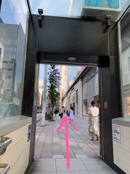 美極 銀座店/銀座駅A13出口からの順路