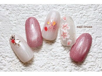 ネイルクローネ(nail crone)/桜ホログラムネイル