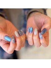 エデュース(EDUCE)/推しネイル/ブルーネイル