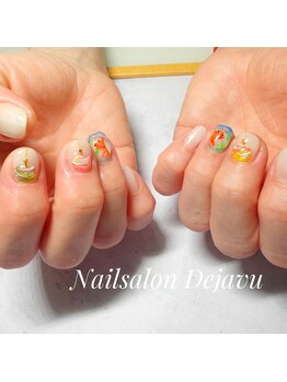 デジャヴ(Dejavu)/夏のヨーヨーと金魚ネイル