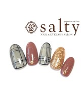 ネイルアンドアイラッシュサロン ソルティ 寺田町(salty)/シースルーチェック