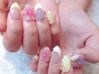 長さだし×夏ネイル