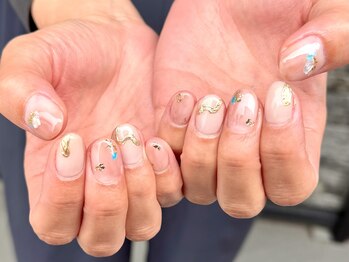 ハズグラスネイル(Haze Grass nail)/季節の定額デザイン