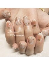 リルガーデン 新宿南口(Lil' Garden)/淡色フラワーネイル☆ブライダル